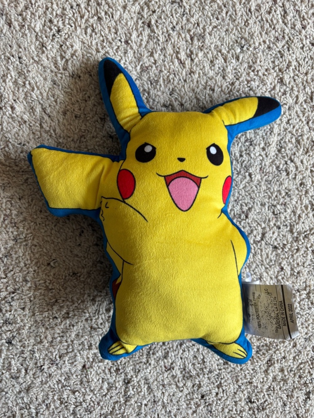 Pokemon Pikachu 15 Thums Up Plush Toy 13” pillow NorthWest Preowned